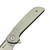 Reate Remedy FatCarbon Glass White Liner Lock Flipper 3.7" Belt Satin D/P