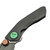 Reate VK-FROK Dark Bead Blast Titanium Frame Lock Flipper Green Ti Accents 3.25" Dark Frost Satin