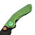 Reate VK-FROK Green Titanium Frame Lock Flipper Green Ti Accents 3.25" DLC
