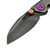 Reate VK-FROK Wire Wheel Titanium Frame Lock Flipper Purple Ti Accents 3.25" Hand Rubbed Acid Washed