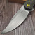 Emmanuel Le Brun Knives Custom Cpt Sparrow FatCarbon Snakeskin Flipper 3.6" Hand Rubbed Satin RWL-34 - Preowned