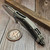 Microtech Matrix Titanium Carbon Fiber Inlay W/ Blue Ti Pivot Collar S/E Hand Rubbed Satin 165C-4CFITI - Preowned MP