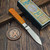 Dollar Knife Co Orange Smooth Bone Black Shield Jack OSB BLS - Preowned
