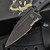 Bastinelli Knives Sin Black G10 Fixed Blade Combo Serrated Dark Stonewash