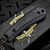 Bastinelli Knives Sin Black G10 Fixed Blade Combo Serrated Dark Stonewash