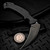 Bastinelli Knives Grumpy Black Micarta Scythe Fixed Blade Serrated
