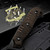 Bastinelli Knives Silence Large Green Micarta 7.25" PVD Fixed Blade