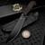 Bastinelli Knives Silence Large Green Micarta 7.25" PVD Fixed Blade
