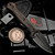 Bastinelli Knives Telum Fixed Blade Dark Stonewash Brown Micarta Combo Serrated