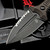 Bastinelli Knives Telum Fixed Blade Dark Stonewash Brown Micarta Combo Serrated