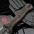 Bastinelli Knives Telum Fixed Blade Dark Stonewash Brown Micarta Combo Serrated
