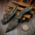 Microtech Stitch Ram-Lok Baker Forge Coppermai Elite Damascus Live Wire Carbon Fiber w/Bronze Ti Accent & Bronze Stainless HW Marfione Select 169RL-16MS2