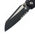 Microtech MSI Mini Black Aluminum Fluted S/E Partial Serrated 210M-2FL