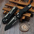Microtech MSI Mini Black Aluminum Fluted S/E Partial Serrated 210M-2FL