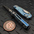 Microtech MSI Mini Ice Blue Frag Titanium Stonewash 210M-10FRMS7 Marfione Select