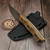 Microtech Akris Fixed Blade Dark Earth G-10 3.7" Stonewash M390MK w/Black Kydex Sheath 95-10DE-5