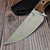 Microtech Akris Fixed Blade Dark Earth G-10 3.7" Stonewash M390MK w/Black Kydex Sheath 95-10DE-5