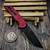 Pro-Tech Knives Mordax Red Button Lock Flipper, 3.5" DLC Black MX103-LTDRed