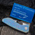 Sharknivco M11 Milled Blue Titanium Handle Polished Stonewash RWL34 Blade