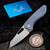 Sharknivco M11 Blue Titanium Handle Polished Stonewash RWL34 Blade