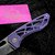 Sharknivco M11 Skeletonized Purple Titanium Handle Polished Stonewash RWL34 Blade