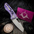 Sharknivco M11 Skeletonized Purple Titanium Handle Polished Stonewash RWL34 Blade