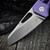 Sharknivco M11 Skeletonized Purple Titanium Handle Polished Stonewash RWL34 Blade
