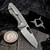 Sharknivco M11 Milled Two-Tone Stonewash Titanium Handle Polished Stonewash RWL34 Blade
