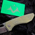 Sharknivco M11 Milled Green Titanium Handle Polished Stonewash RWL34 Blade