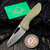 Sharknivco M11 Milled Green Titanium Handle Polished Stonewash RWL34 Blade