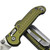 Microtech LUDT Ram-Lok Manual OD Green Frag Aluminum 3.4" T/E  Stonewash M390MK 1136RL-10FROD