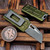 Microtech Exocet II OD Green 2.31" Wharncliffe Apocalyptic OTF Money Clip 1156-10APOD