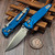 Microtech Socom Ram-Lok Blue Aluminum Frag 4.00" S/E Stonewash 160RL-10FRBL