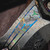 Messori Knife Quinto Elemento Gibeon Meteorite & Mother of Pearl Inlays Damasteel Hymer Damascus
