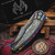 Messori Knife Quinto Elemento Gibeon Meteorite & Mother of Pearl Inlays Damasteel Hymer Damascus