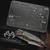 Messori Knife Quinto Elemento Gibeon Meteorite & Mother of Pearl Inlays Damasteel Hymer Damascus