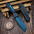 Heretic Knives Jinn Manual Carbon Fiber 3" Metallic Teal H213-MT-CF