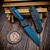 Heretic Knives Carbon Fiber Jinn Auto 3" Metallic Teal H113-MT-CF