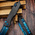 Heretic Knives Carbon Fiber Jinn Auto 3" Metallic Teal H113-MT-CF