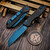 Heretic Knives Carbon Fiber Jinn Auto 3" Metallic Teal H113-MT-CF