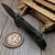 Microtech LUDT DLC Titanium w/Carbon Fiber Inlay 3.5" Clip Point DLC Stonewash DLC Ti Accent Marfione Select 1135-1DLCTMS1