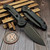Microtech LUDT DLC Titanium w/Carbon Fiber Inlay 3.5" Clip Point DLC Stonewash DLC Ti Accent Marfione Select 1135-1DLCTMS1