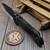Microtech LUDT DLC Titanium w/Carbon Fiber Inlay 3.5" T/E DLC Stonewash DLC Ti Accent Marfione Select 1136-1DLCTMS1