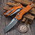 Microtech MSI Mini Orange Aluminum Fluted 3.18" S/E Apocalyptic 210M-10APFLOR