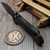 Microtech LUDT Slab Side Carbon Fiber Clip Point DLC Stonewash DLC Ti Accent Marfione Select 1135-1DLCTMS2
