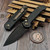 Microtech Knives LUDT 3.5" Clip Point Gen III Etched Baker Forge Coppermai Damascus Slab Side Carbon Fiber Bronze Ti Accent Marfione Select 1135-16MS4
