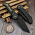 Microtech Knives LUDT 3.5" Clip Point Gen III Etched Baker Forge Coppermai Damascus Slab Side Carbon Fiber Bronze Ti Accent Marfione Select 1135-16MS4