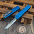 Microtech UTX-70 Gen IV Blue 2.5" Hellhound T/E Stonewash 14194-10BLS