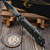 Marfione Custom LUDT Tulip Grind Hand Rubbed Satin Carbon Fiber Slab Side w/ Flamed Ti Accent