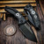 Heretic Medusa Auto Carbon Fiber Polished Gears Tanto 3" DLC H011-6A-CFG